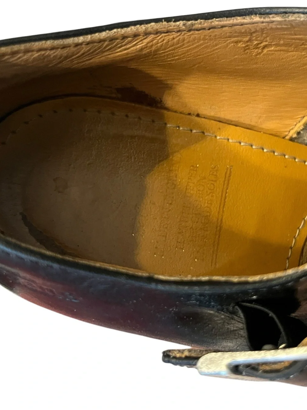 Vtg Dr. Martens MARY JANE England Black Leather Platform T-strap Buckle 8334